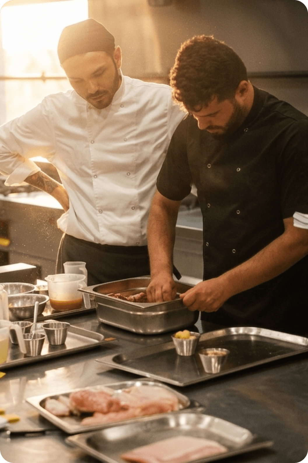 Un restaurateur au travail dans son établissement